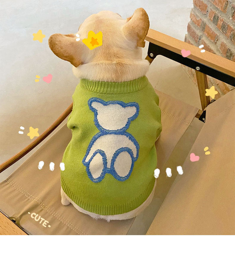 Pet Clothessweater Pug Corgi Short Body Autumn Winter